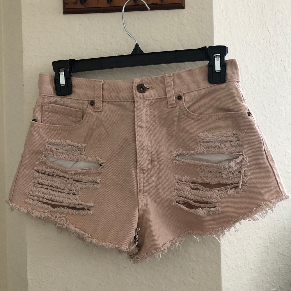 Forever 21 distressed high-waisted shorts